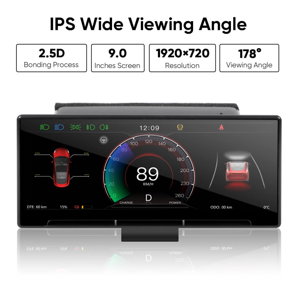 Tesstudio F9 9 Inches Touch Screen Carplay/Android Auto Smart Dashboard For Tesla Model 3 Highland