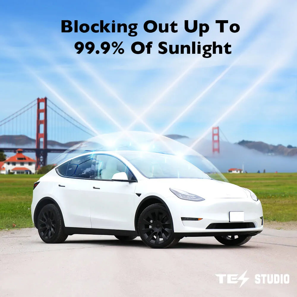 Tesstudio Electric Retractable Sunshade & 35L Trunk Refrigerator For Tesla Model Y