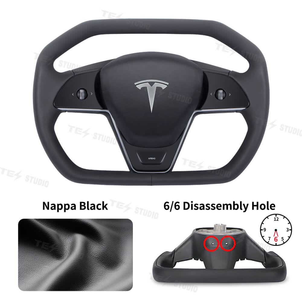 Tes Studio Cybertruck Style Yoke Steering Wheel for Tesla Model 3 & Y