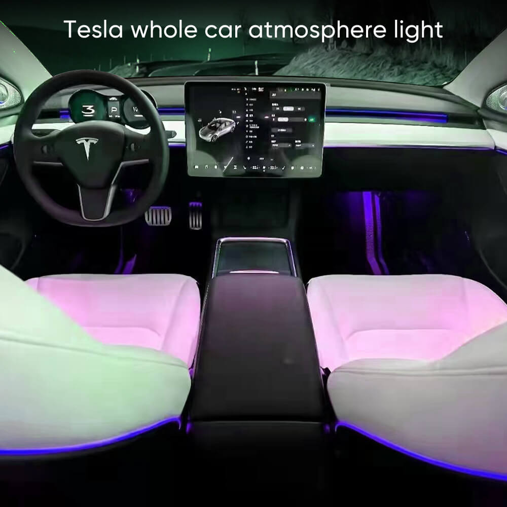 Tesstudio Laser Carving Ambient Lighting Upgrade Kit For 2021+ Model 3/Y