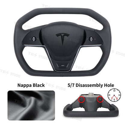 Tes Studio Cybertruck Style Yoke Steering Wheel for Tesla Model 3 & Y