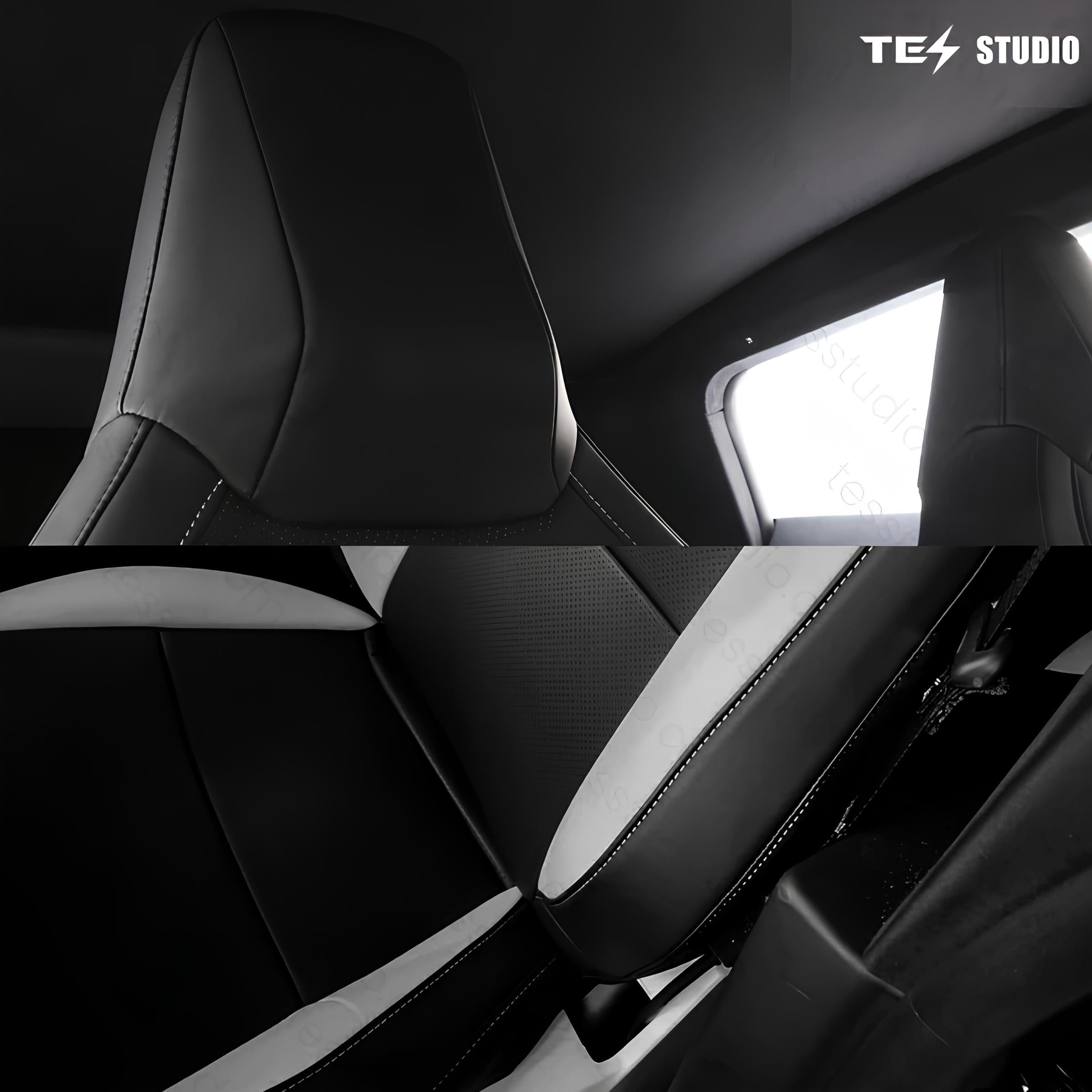 Cybertruck Seat Covers NAPPA Leather Full Coverage Seat Protector Tesstudio®