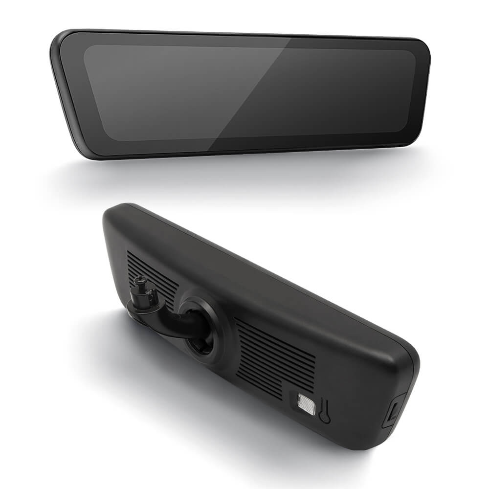 Tesstudio Tesla Model 3/Y/3 Highland Advanced Streaming Rearview Mirror with Night Vision: Simultaneous Front and Rear View Functionality