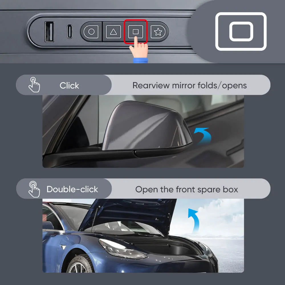 Tesstudio 2021+ Model 3/Y Smart Control Expansion Dock: Enhanced Interior Functionality