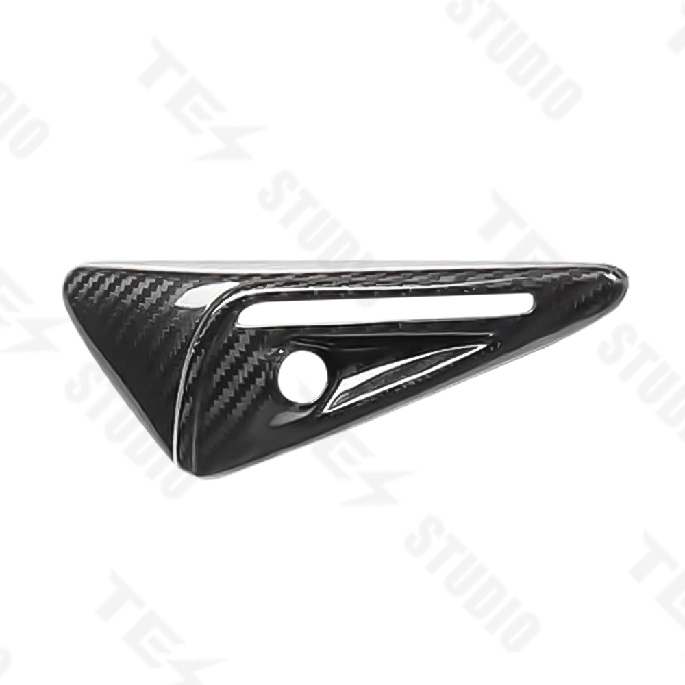 Tesstudio Carbon Fiber Leaf Camera Full Coverage Sticker Kit For Tesla Model 3 Highland