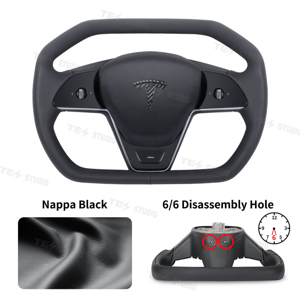 Tes Studio Cybertruck Style Yoke Steering Wheel for Tesla Model 3 & Y