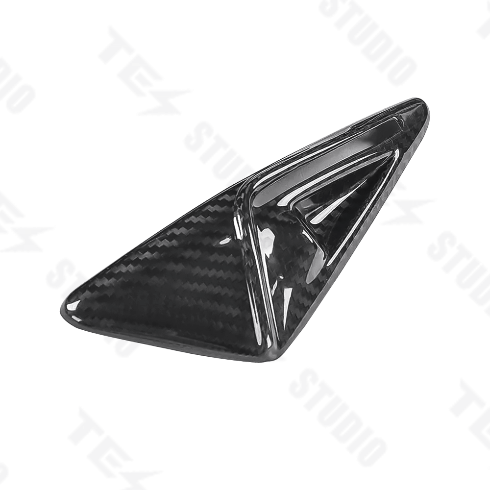 Tesstudio Carbon Fiber Leaf Camera Full Coverage Sticker Kit For Tesla Model 3 Highland