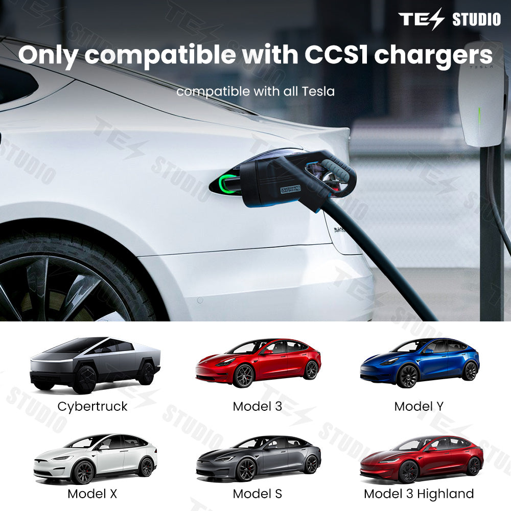 Tesstudio CCS Combo 1 Adapter USA Tesla DC Fast Charging - Only For Tesla Model S3XY Cybertruck Owners