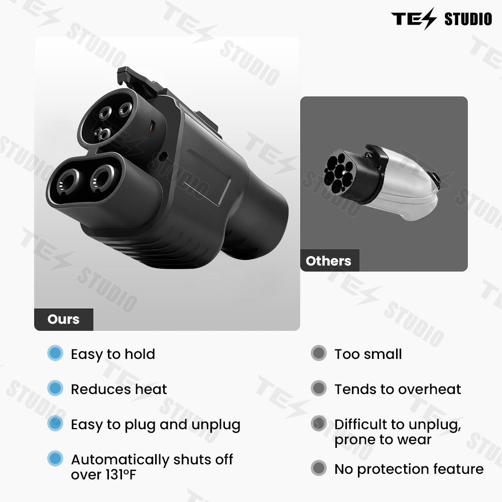 Tesstudio tesla supercharger(NACS) to ccs adapter Fast Charging for DC Fast Charging and can also charge other brand electric vehicles