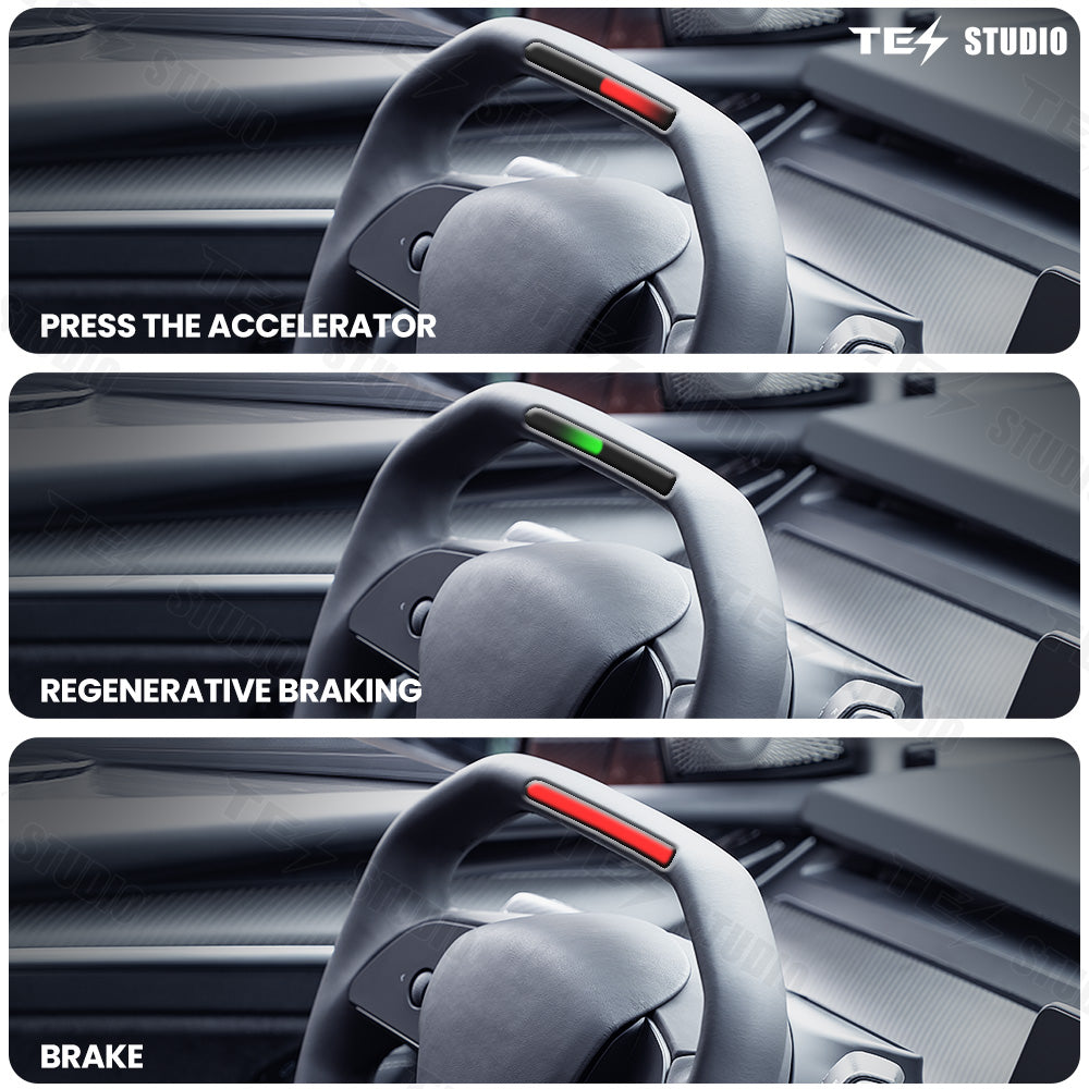 Cyber Steering Wheel with Indicator Lights is designed for Model 3/Y, Tesla Accessories Inspired by Cybertruck