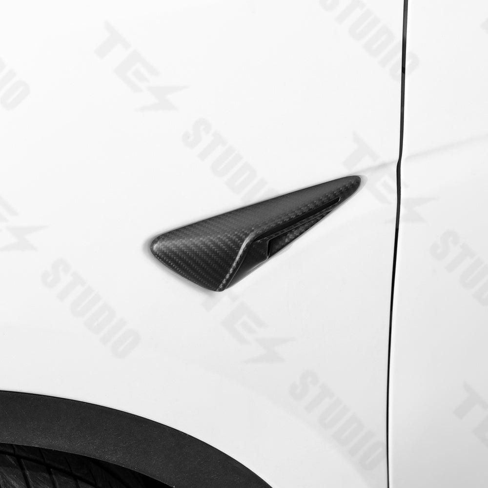 Tesstudio Real Carbon Fiber Side Camera Cover for Tesla Model 3 Model Y