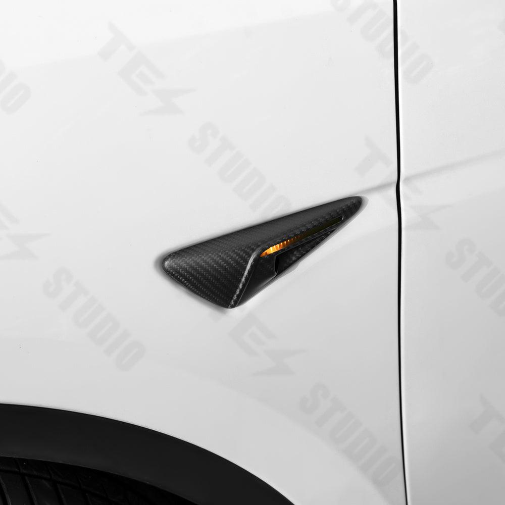 Tesstudio Real Carbon Fiber Side Camera Cover for Tesla Model 3 Model Y