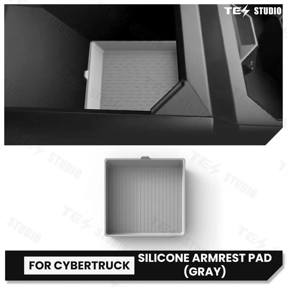 Tesstudio Tesla Accessories Armrest Box Silicone Mat for Cybertruck