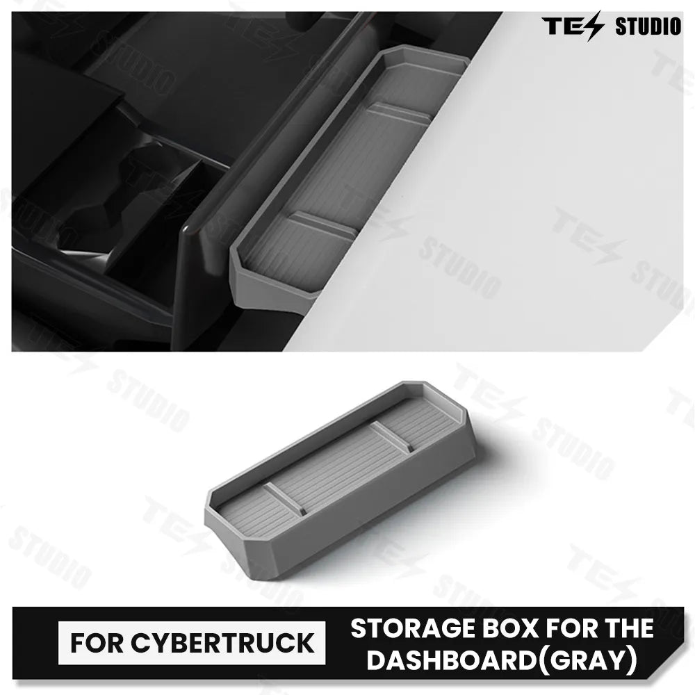 Tesstudio Cybertruck Accessories Silicone Dashboard Storage Box -7