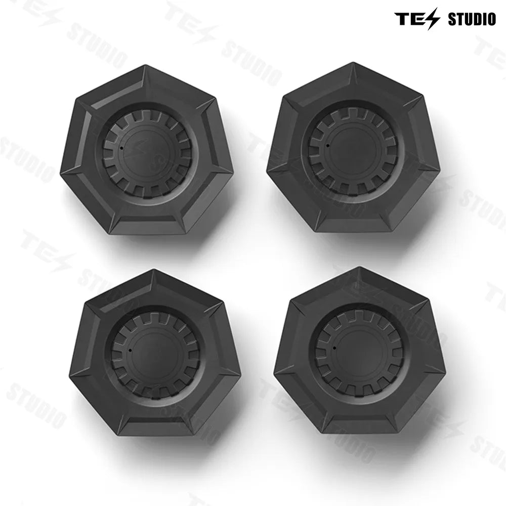 Tesstudio Cybertruck Accessories Center Wheel Cap Heptagon Hub Tesla Wheel Rim Caps Lug Nut Covers Caps-1