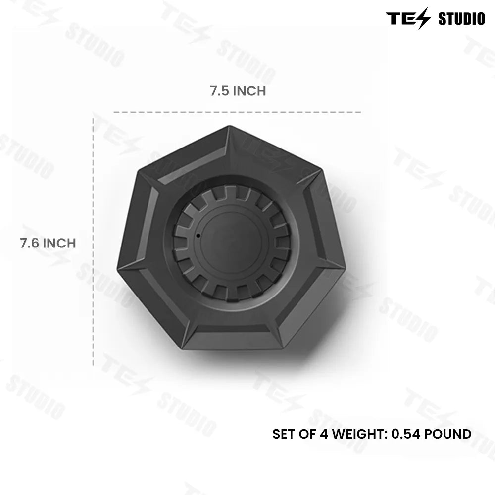 Tesstudio Cybertruck Accessories Center Wheel Cap Heptagon Hub Tesla Wheel Rim Caps Lug Nut Covers Caps