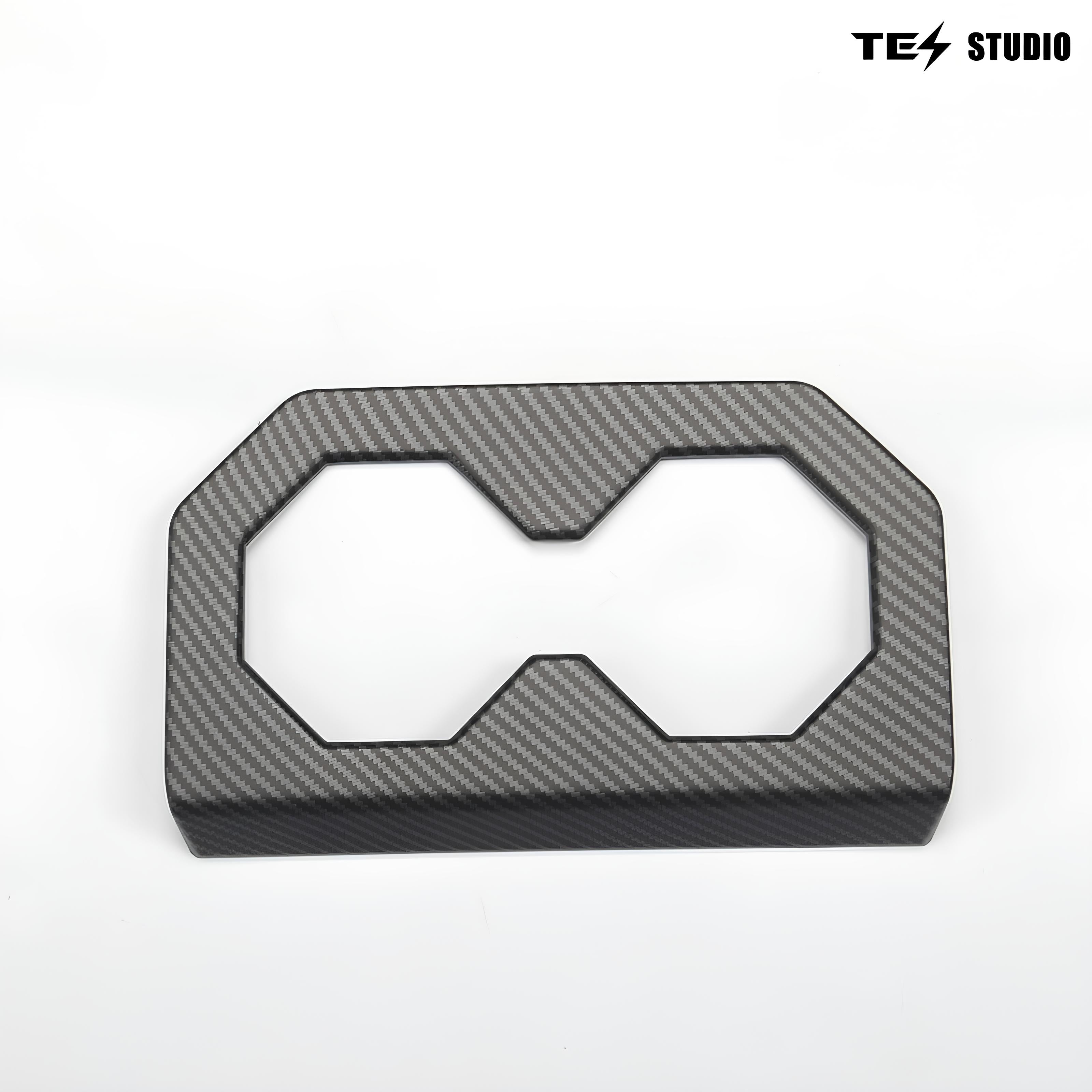 Tesla Cybertruck Interior Accessories Rear Seat Cup Holder Frame Trim Cover Tesstudio® 