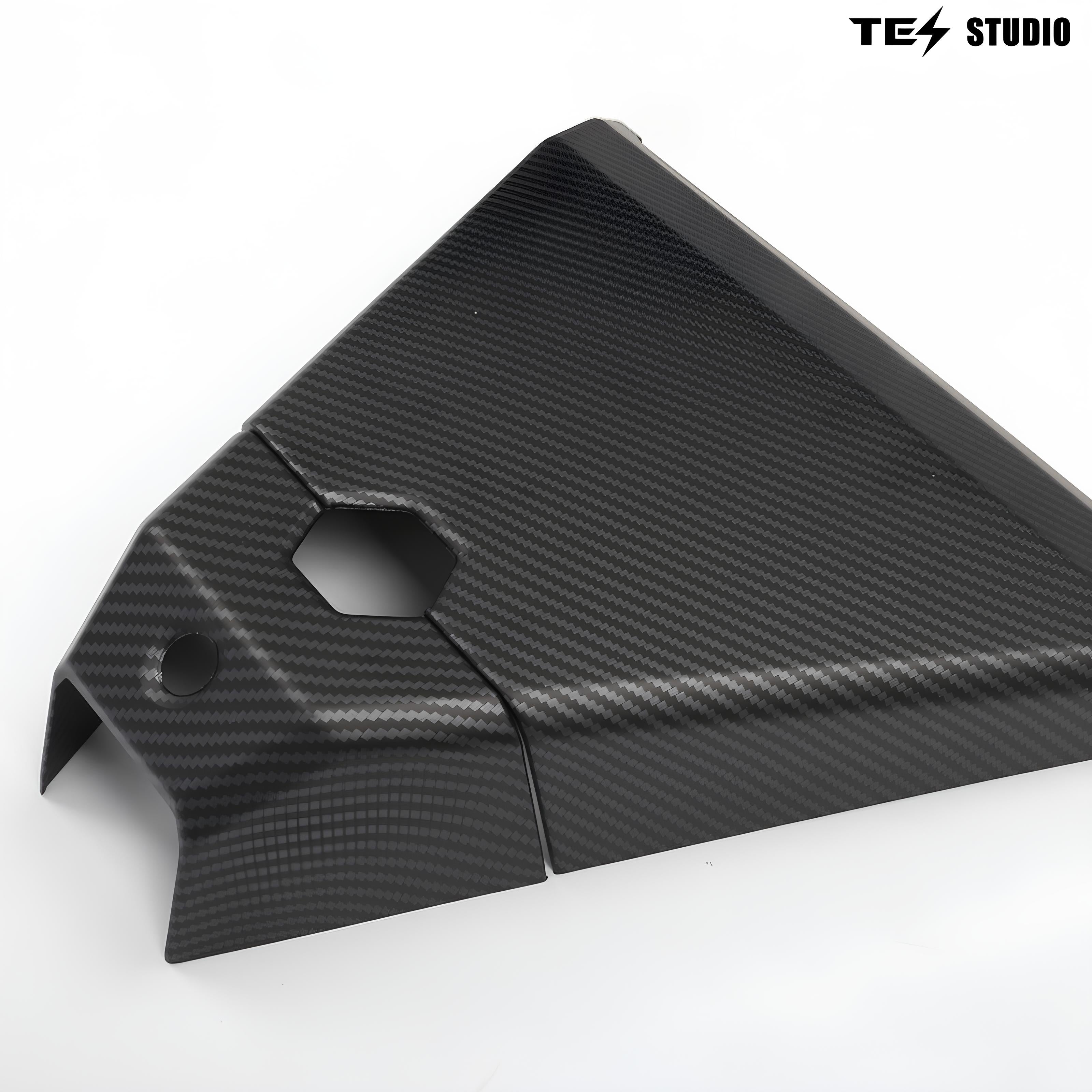 Cybertruck Cabin Camera Trim Cover Interior Accessories Warning Light Cover Tesstudio® (Carbon Fiber Pattern ABS)