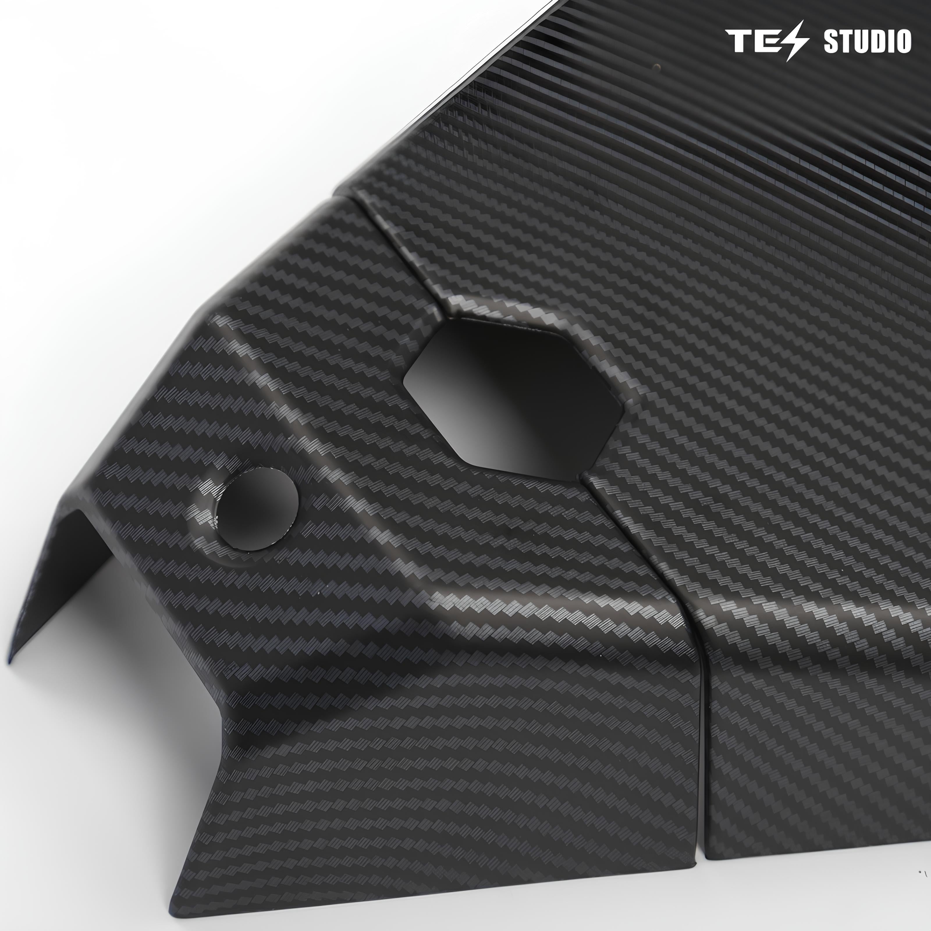 Cybertruck Cabin Camera Trim Cover Interior Accessories Warning Light Cover Tesstudio® (Carbon Fiber Pattern ABS)