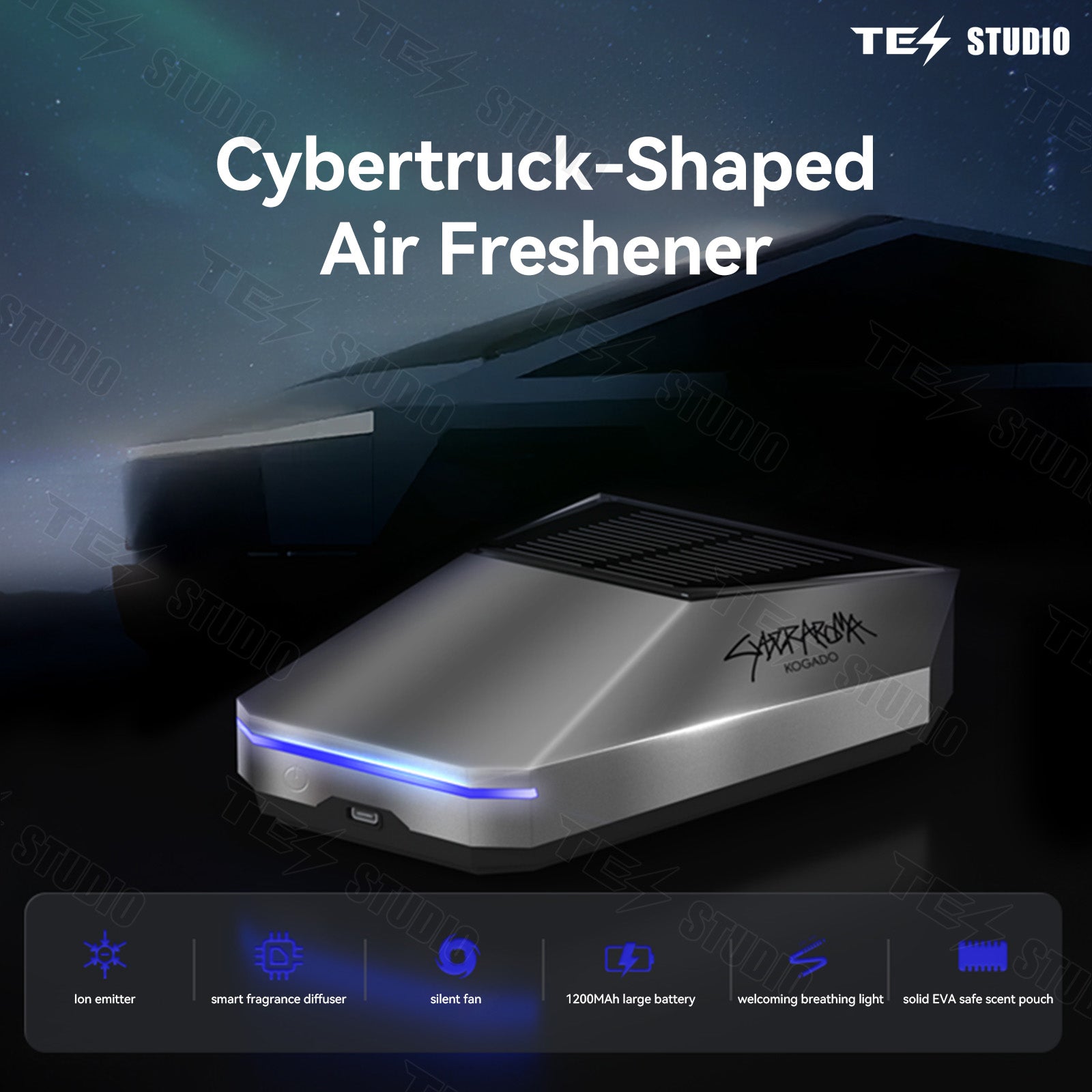 Cybertruck Style High-End Smart Car Aromatherapy Diffuser Aromatherapy Smart Purifier Perfume Tesstudio®