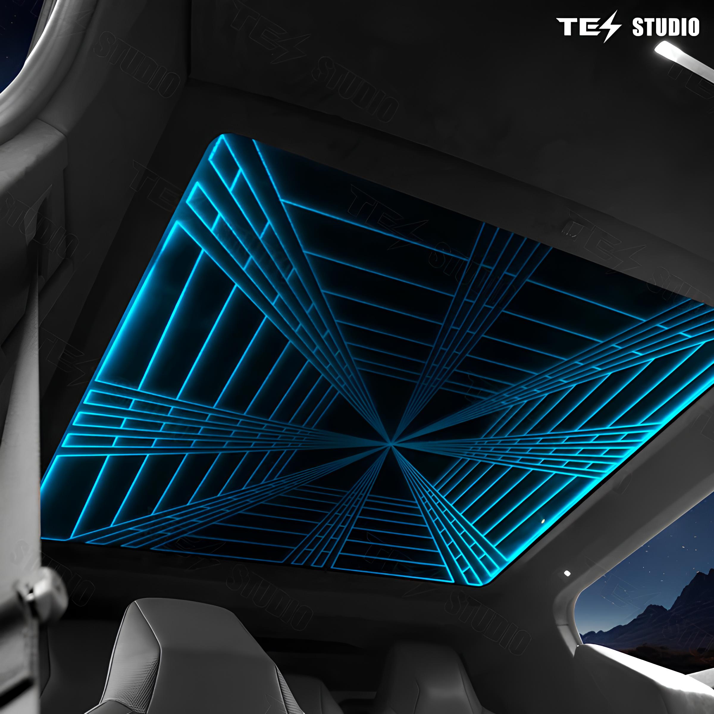 Starlight Dome with Colorful Roof Ambient Lighting for Cybertruck Tesstudio