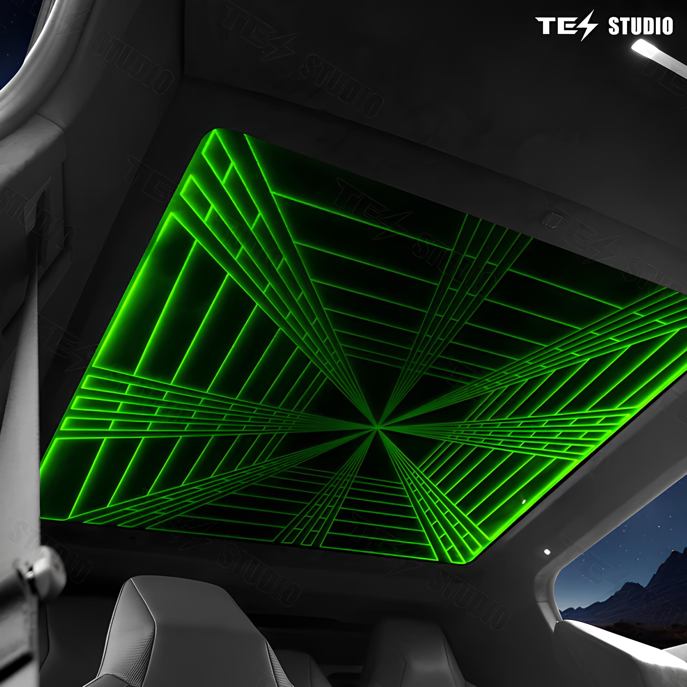 Starlight Dome with Colorful Roof Ambient Lighting for Cybertruck Tesstudio