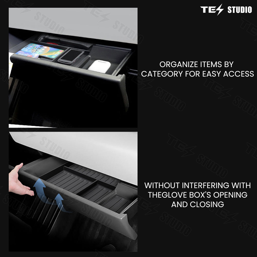 Tesstudio Cybertruck Glove Compartment Storage Box for Tesla Cybertruck