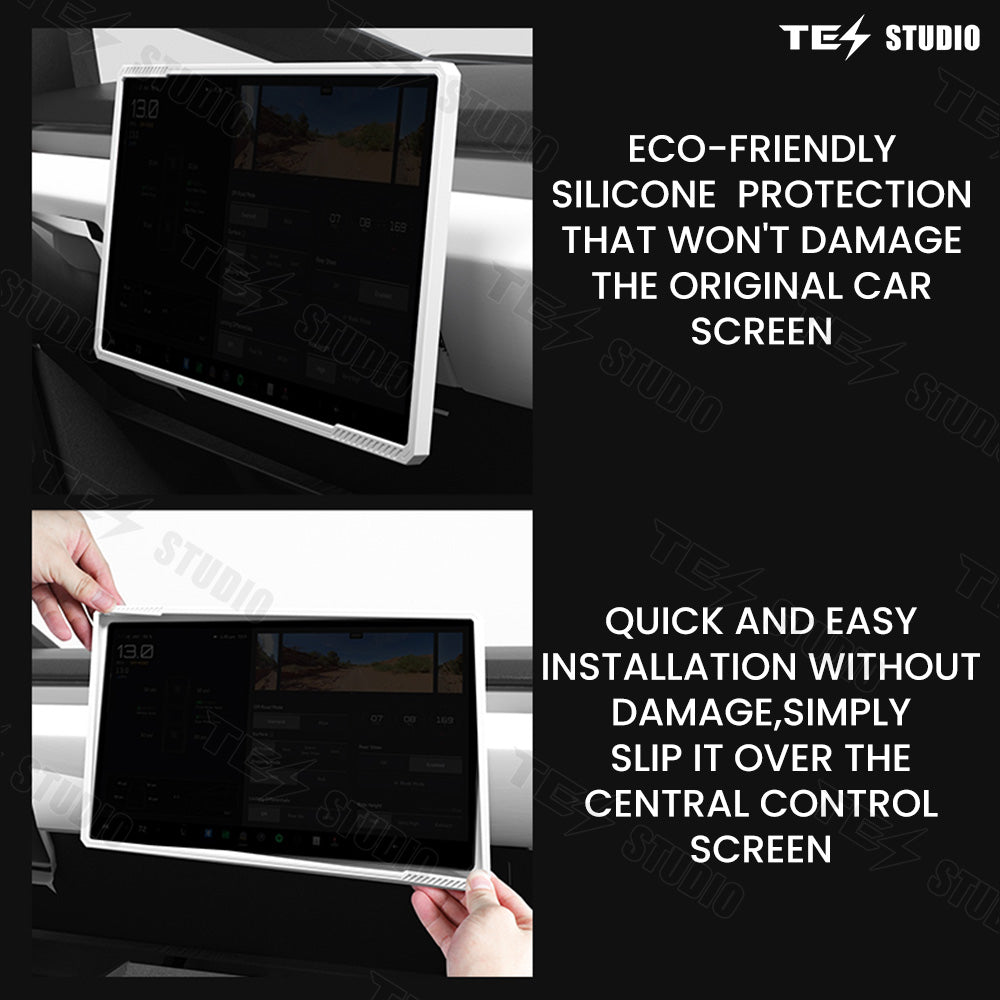 Cybertruck Center Console Screen Silicone Protective Frame Tesstudio