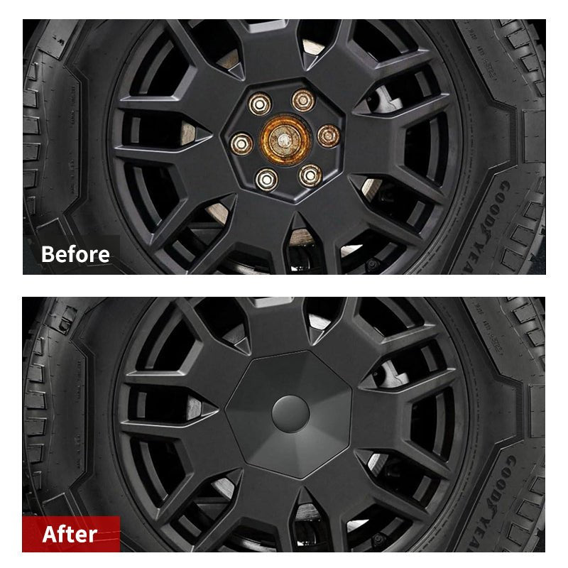 Tesla Cybertruck Wheel Center Caps Cybertruck Hub Caps Wheel Covers with Lug Nut Caps Tesstudio®