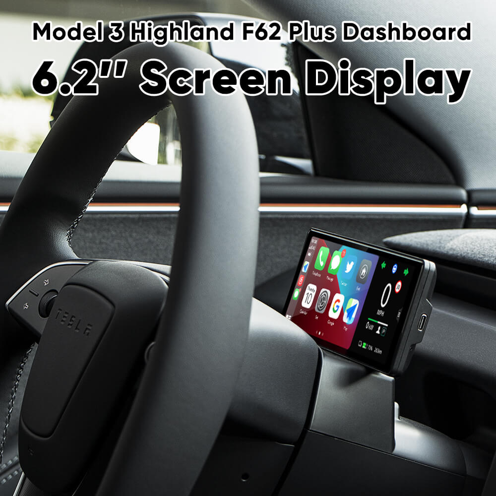 Tesstudio F62 Plus Model 3 Highland 6.2-inch Linux System Dashboard Screen