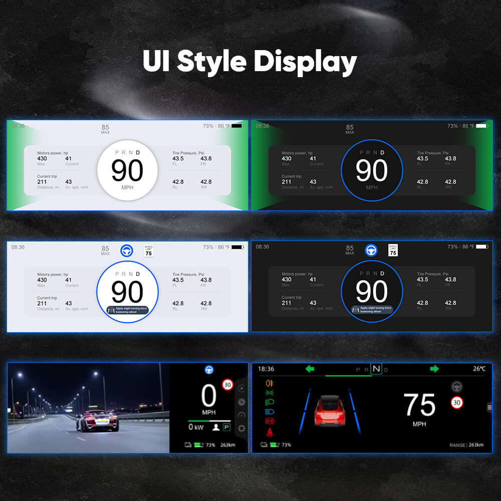 Tesstudio F62 Plus Model 3 Highland 6.2-inch Linux System Dashboard Screen