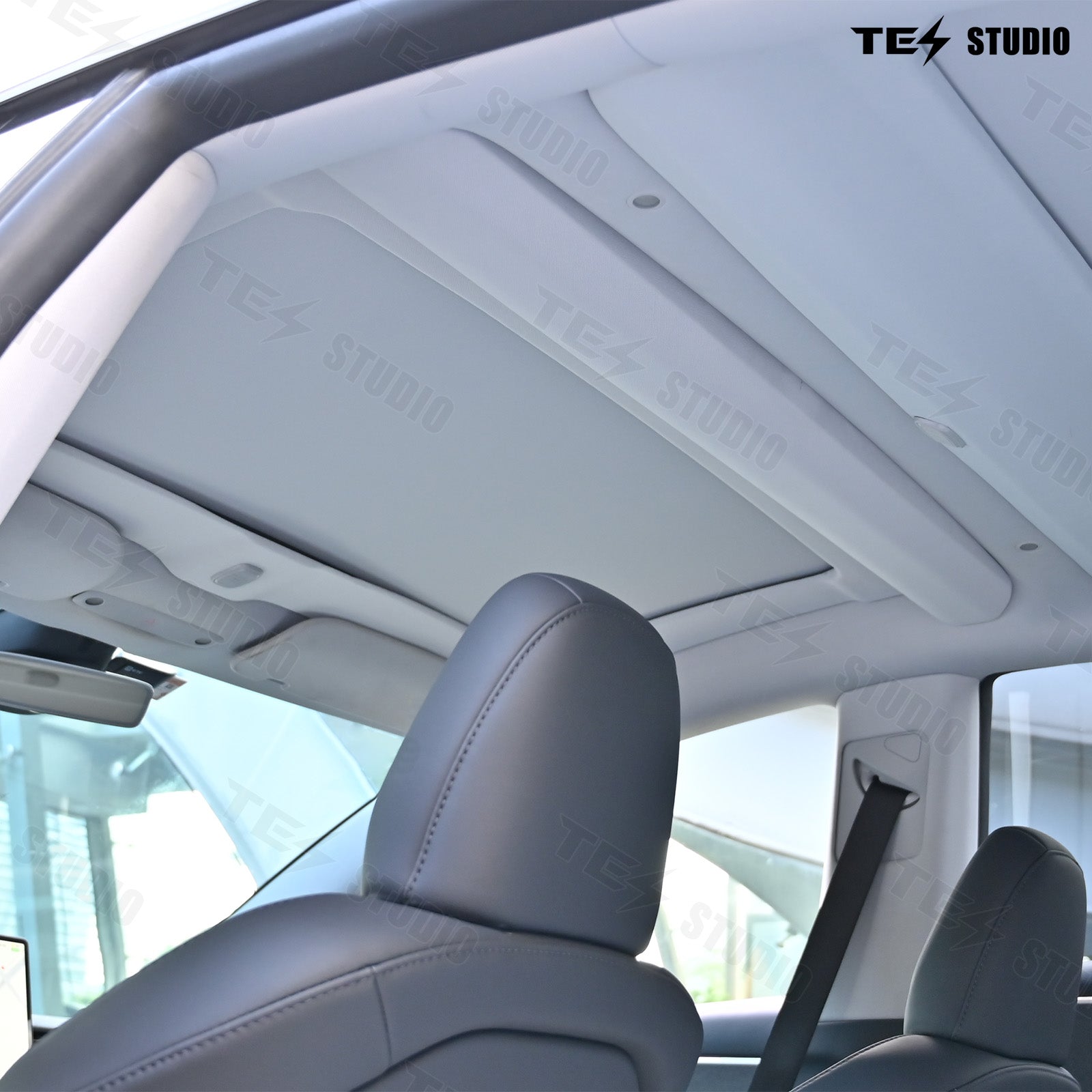 Model 3/Model 3 Highland Voice-Controlled Electric Sunshade(Fabric Roll Model B-Dual Switch)English Version (19.02+) Tesstudio®