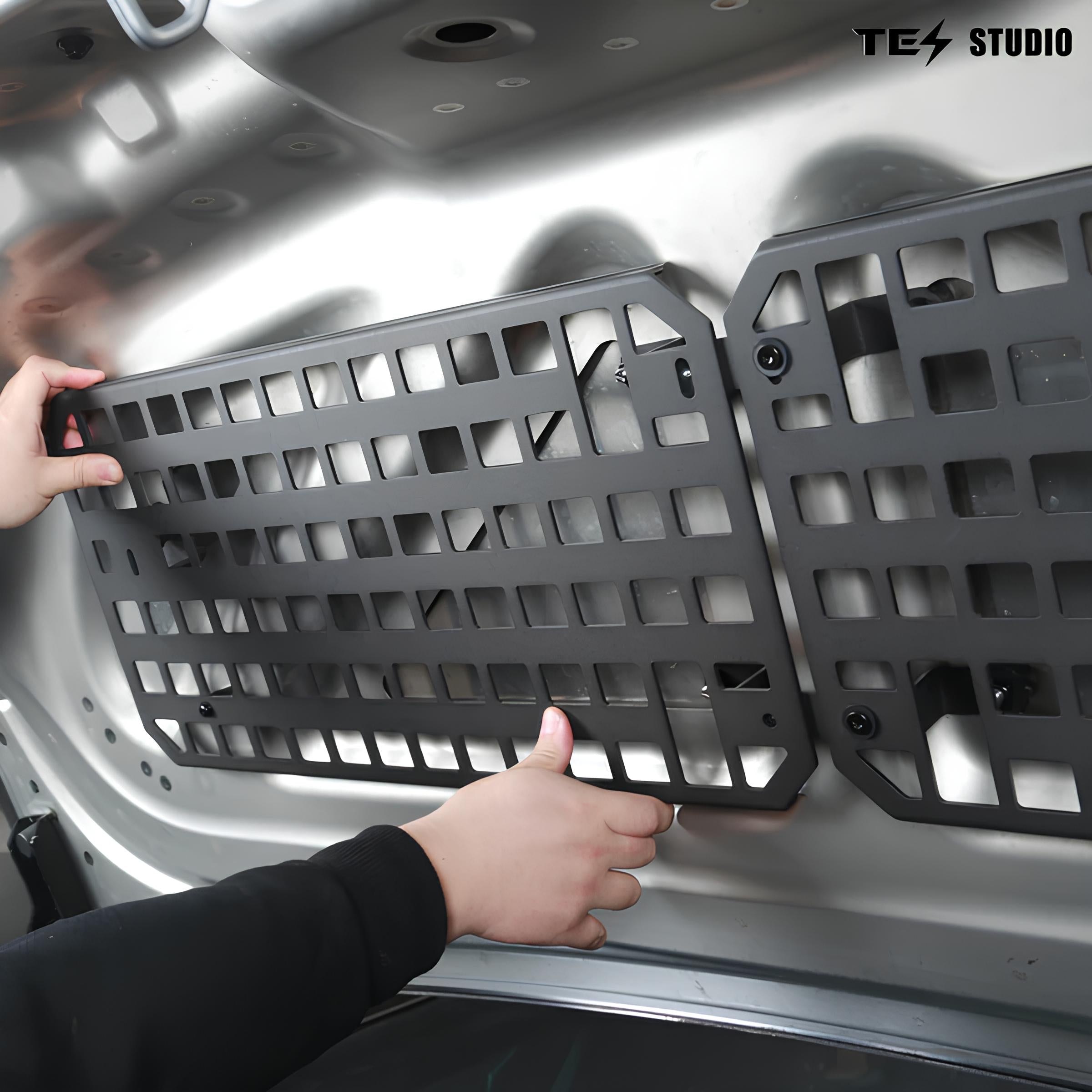 Tesla Cybertruck Front Trunk Organizer Cargo Molle Panels Tesstudio®