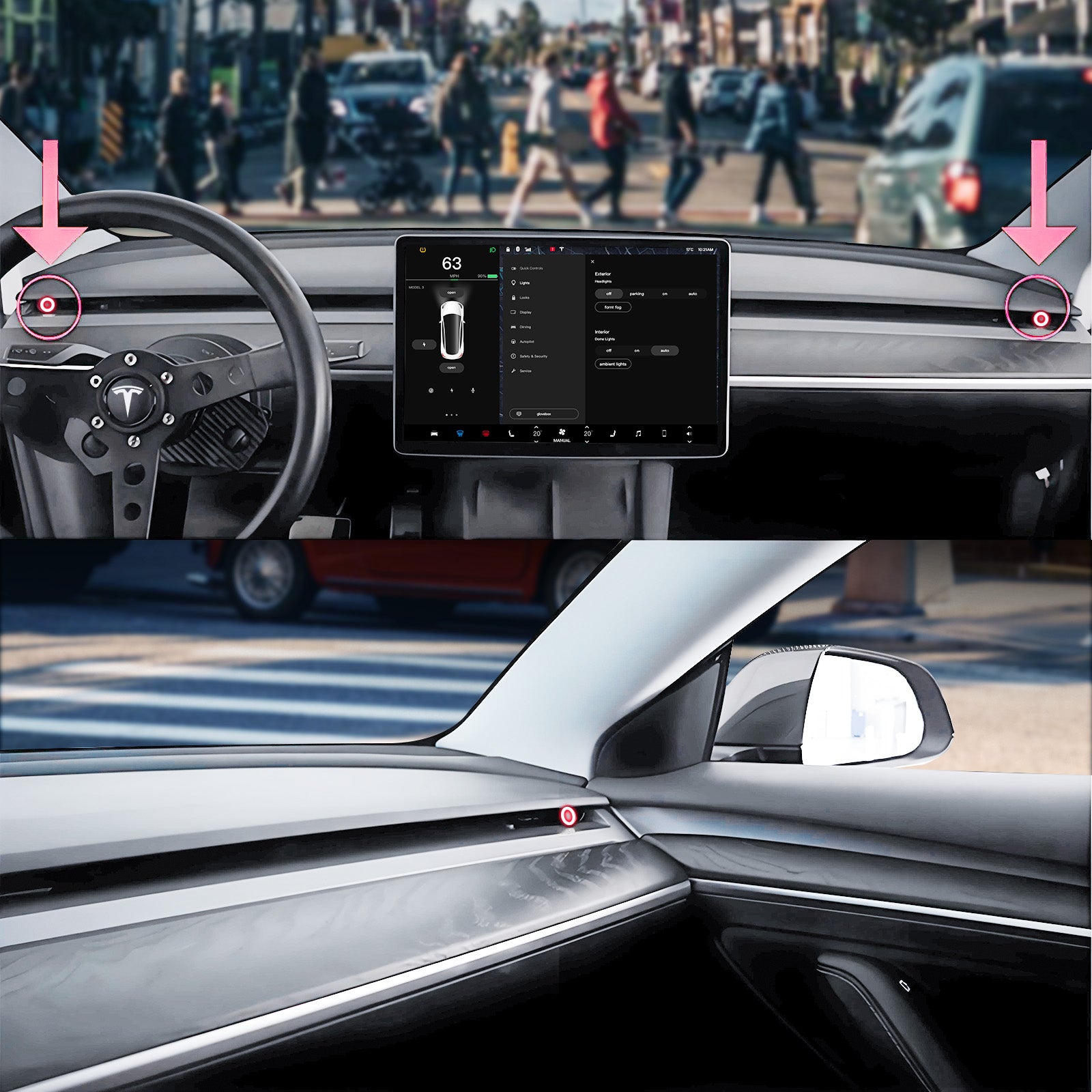 Model 3/Model Y Left and Right Blind Spot Monitoring Assist System - AMD (19-23) Tesstudio®