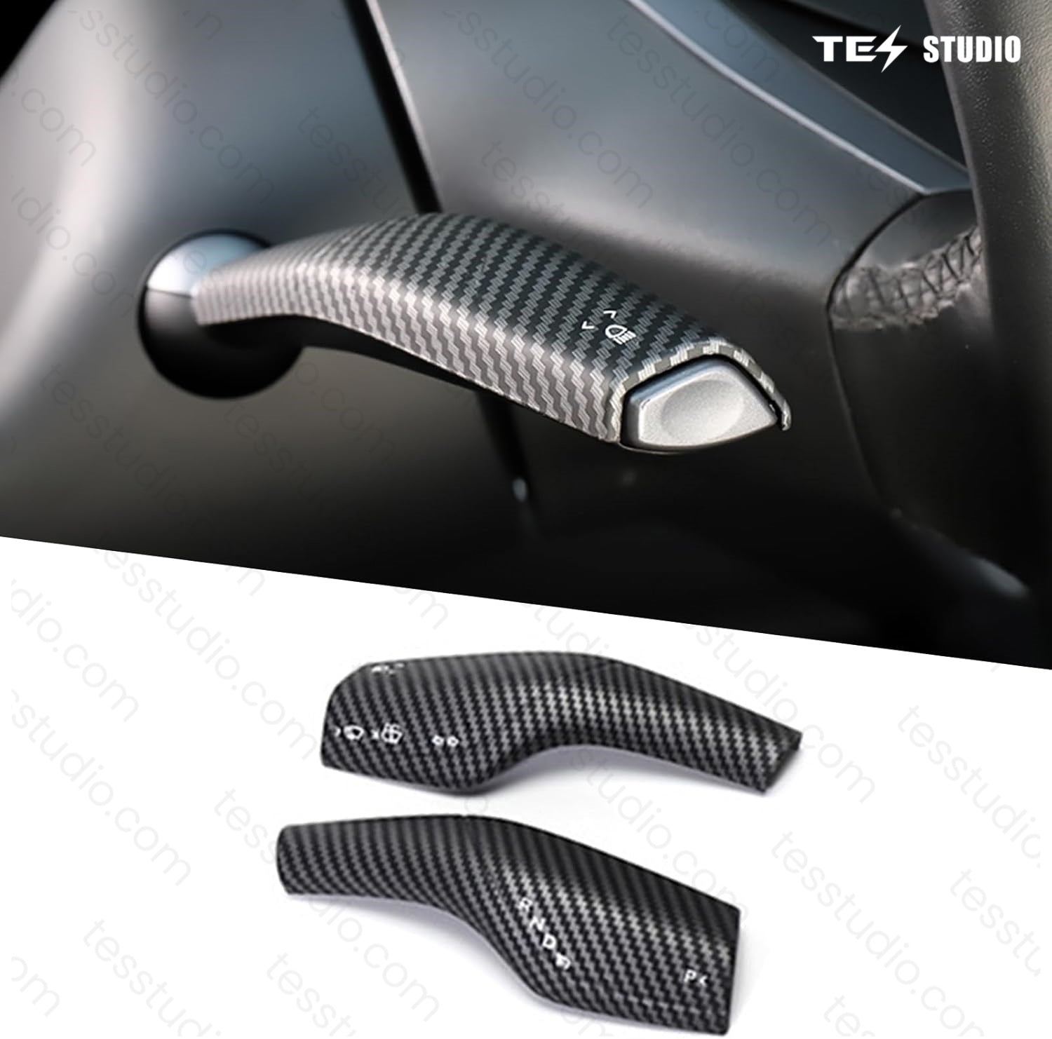 Modcl Y/3 Real Carbar Steering Lever Trim Cover with Gear Shift Cover Tesstudio®