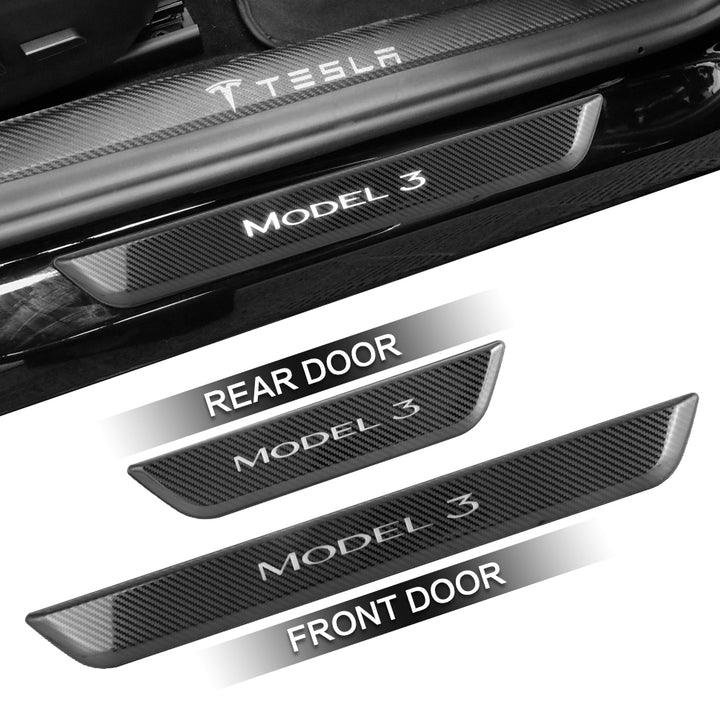 Tesstudio Tesla Model 3/Y LED illuminated Welcome Pedal Door Sill Protector