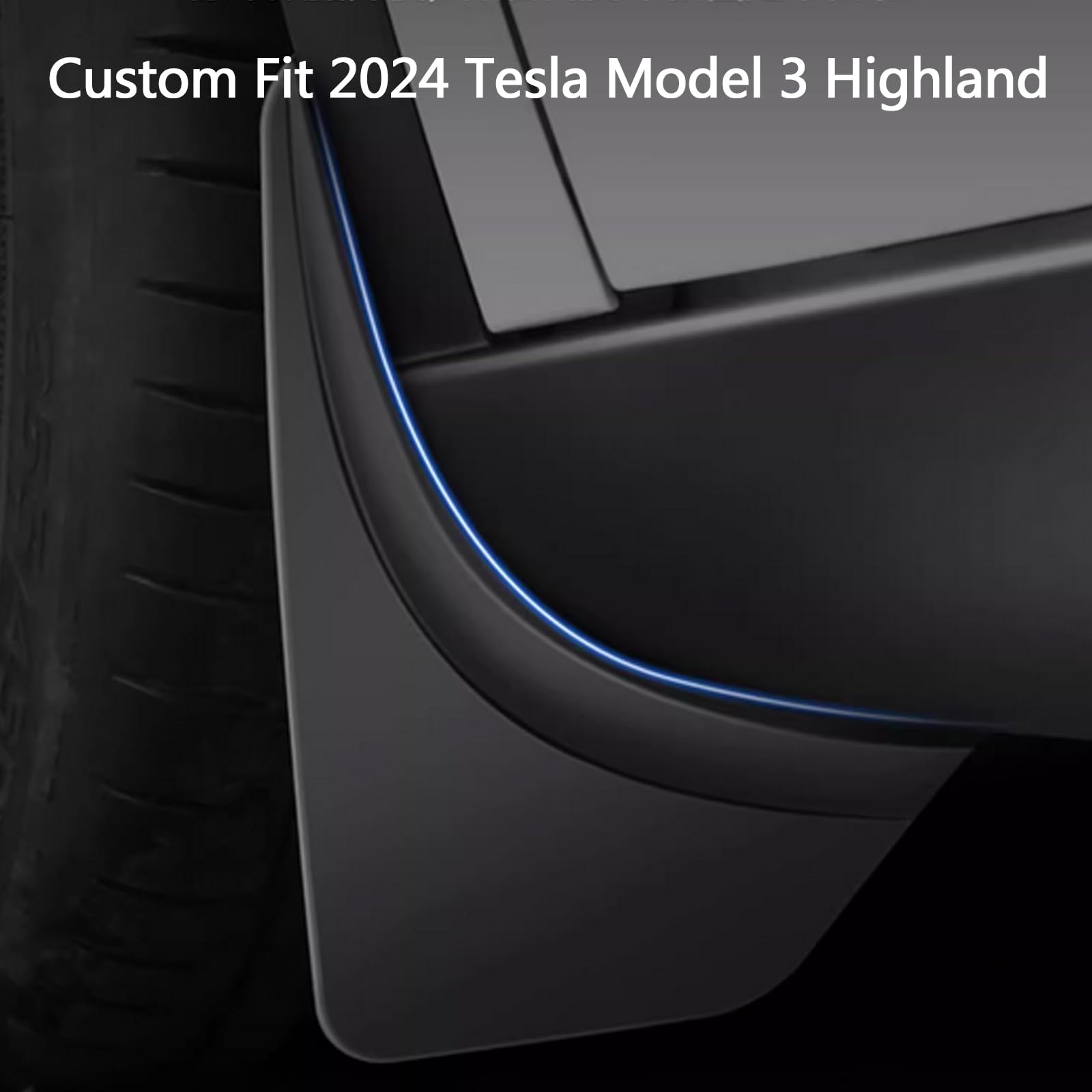 Tesstudio Tesla Model 3 Highland TPE Perfect Fit Mud Flaps