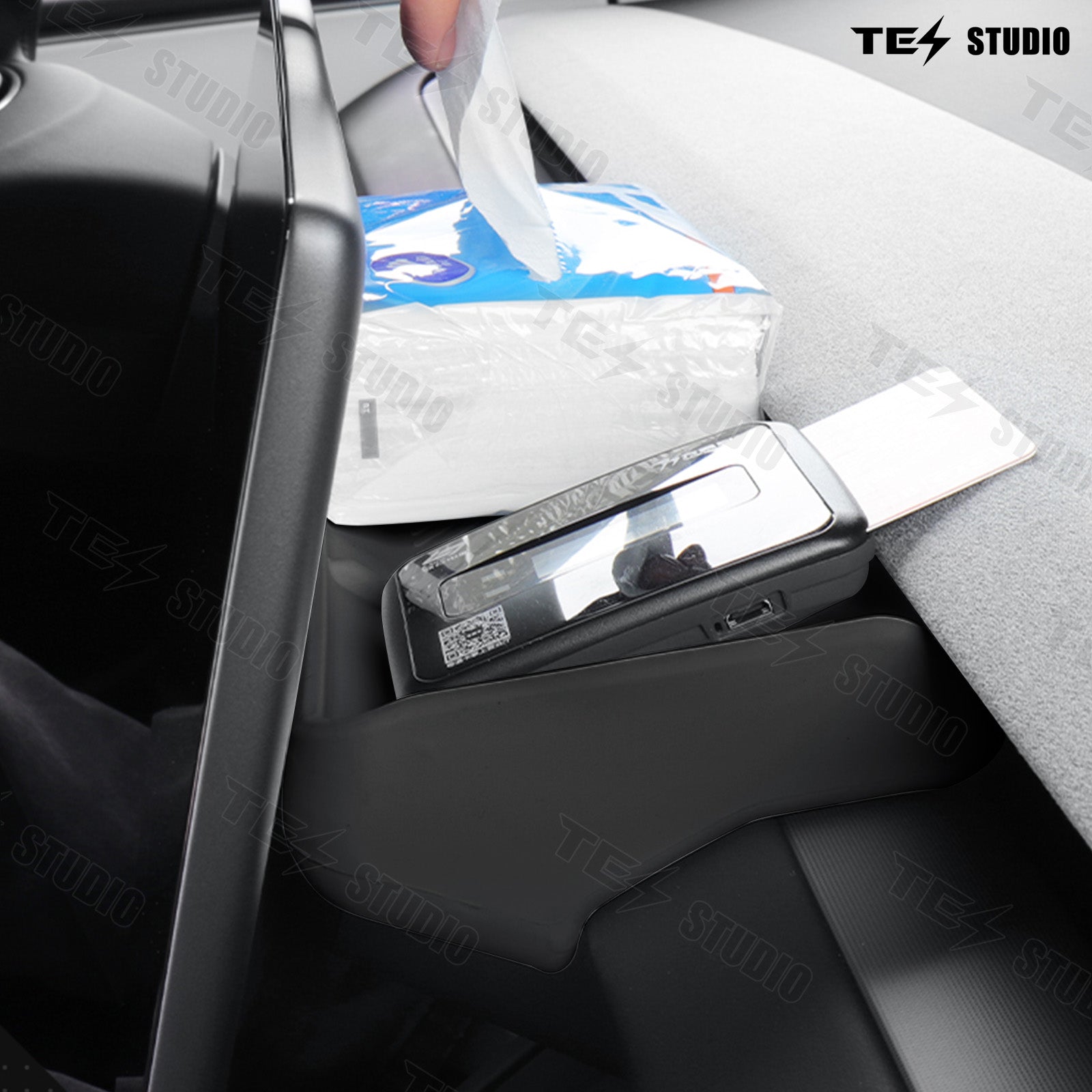 Model 3 Highland Hidden Central Control Screen Lower Storage Box Organizer Behind Screen ETC Storage Box Tesstudio®