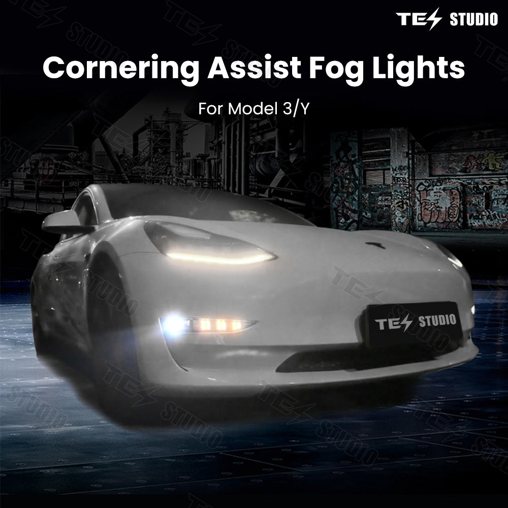 Model 3&Y Front Fog Light Driving Steering LED with Turn Assist Tesstudio®
