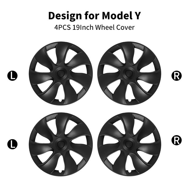 Tesla Model Y Wheels Hub Caps 19'' Cyclone Style Wheel Cover Tesla Model Y Wheel Covers Tesstudio®