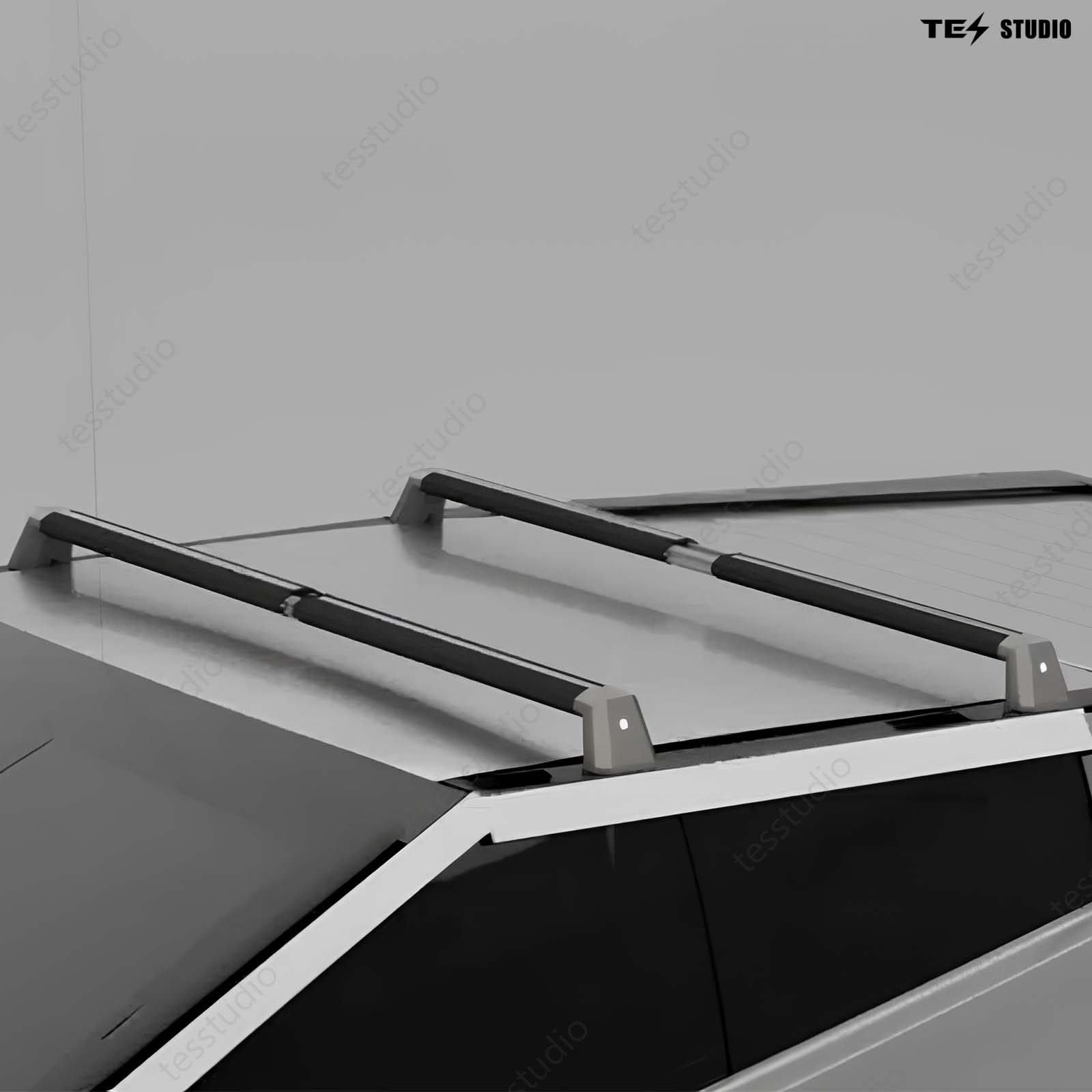 Tesla Cybertruck Crossbars Roof Rack Cargo Rack Rails Cybertruck Cargo Carriers Cybertruck Crossbars OEM Tesstudio®