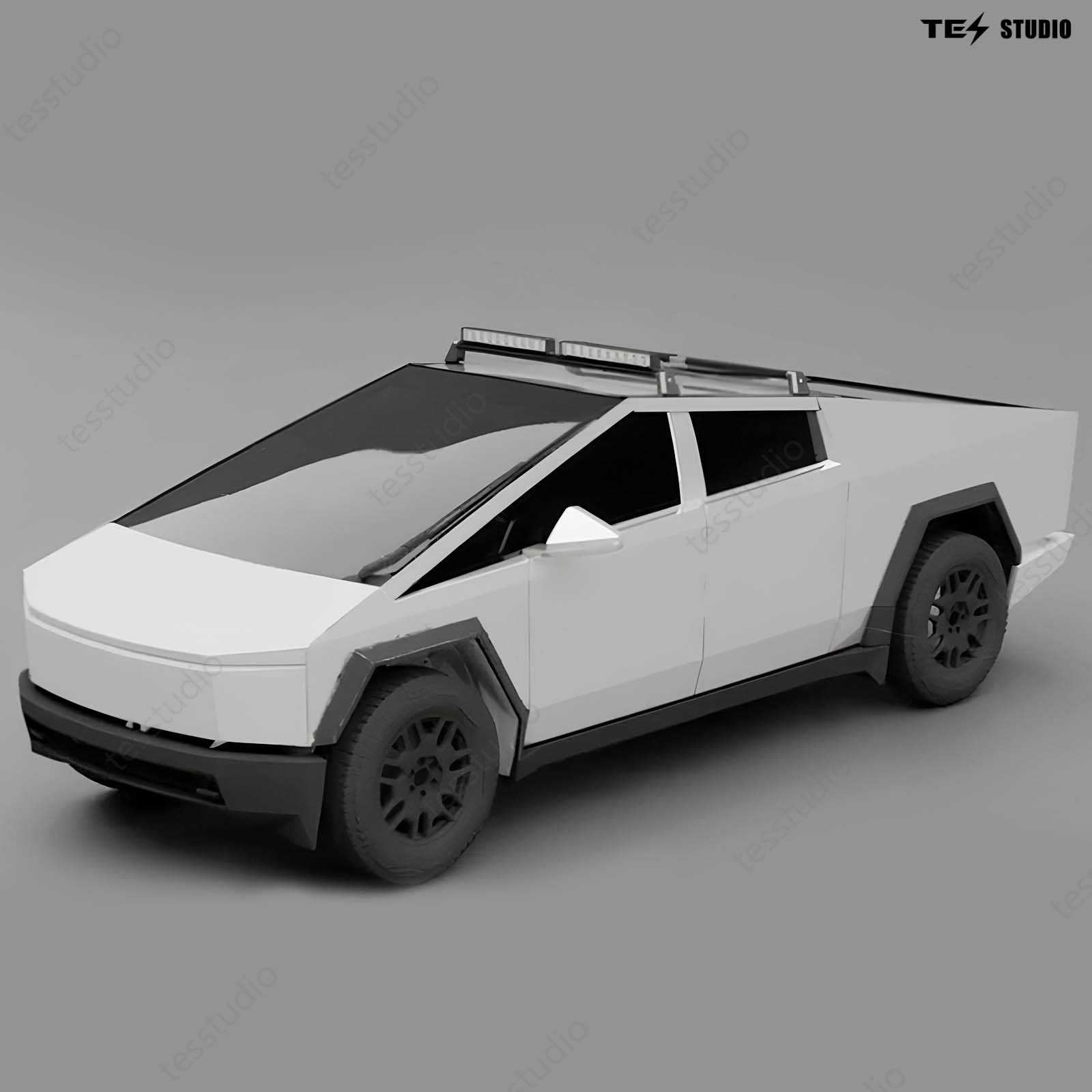 Tesla Cybertruck Crossbars Roof Rack Cargo Rack Rails Cybertruck Cargo Carriers Cybertruck Crossbars OEM Tesstudio®