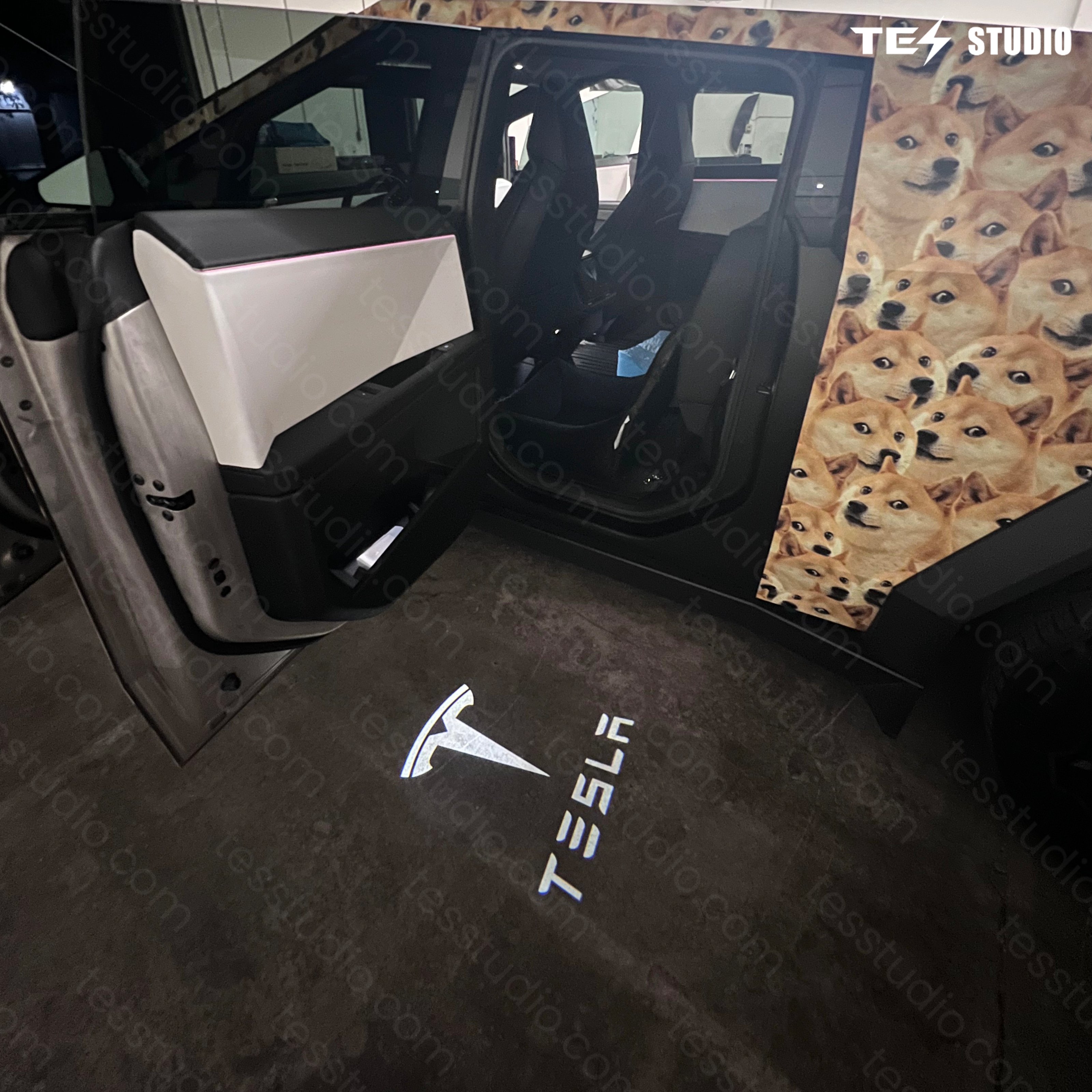 Tesla Cybertruck Projection Lights Cybertruck Welcome Puddle Lights Tesstudio®