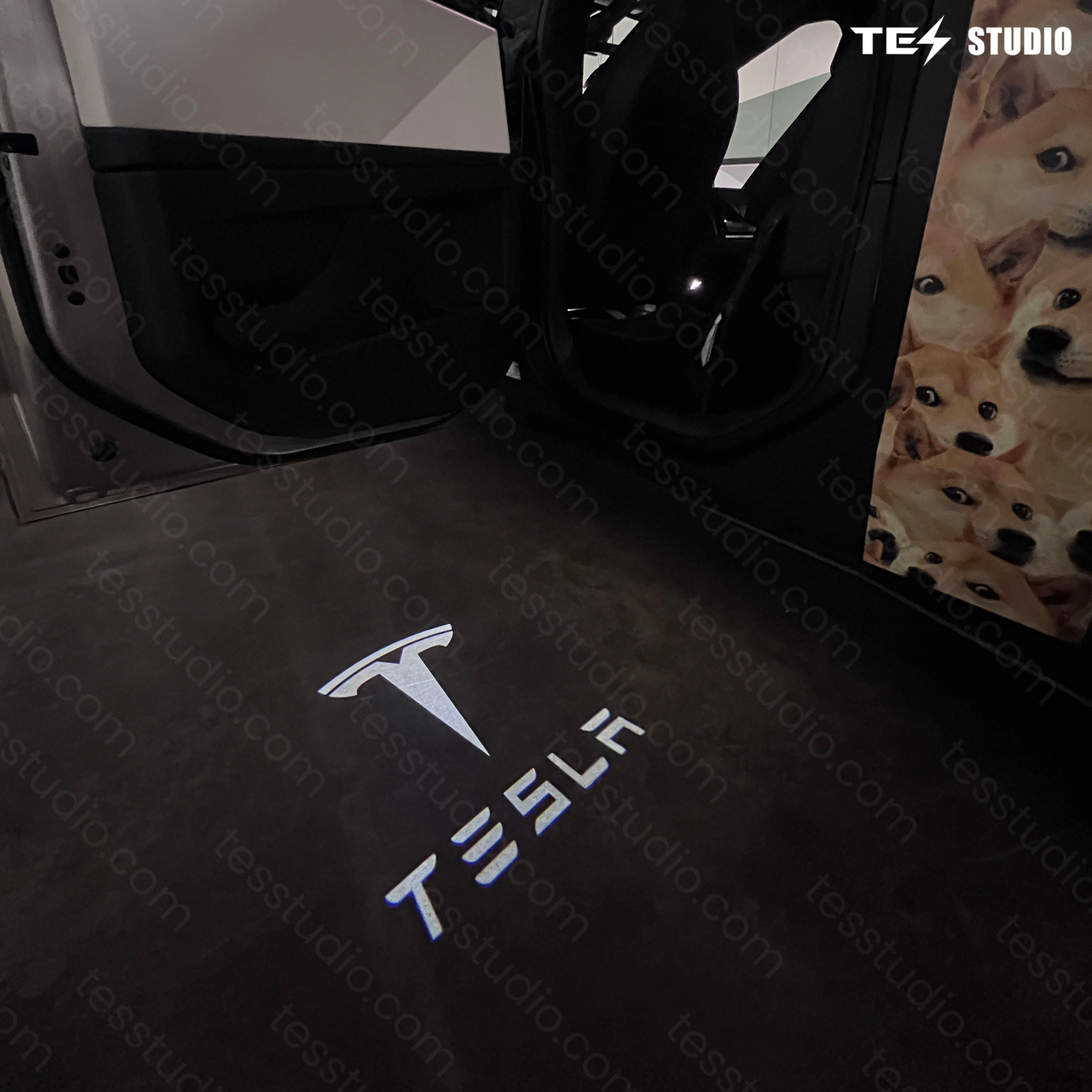 Tesla Cybertruck Projection Lights Cybertruck Welcome Puddle Lights Tesstudio®