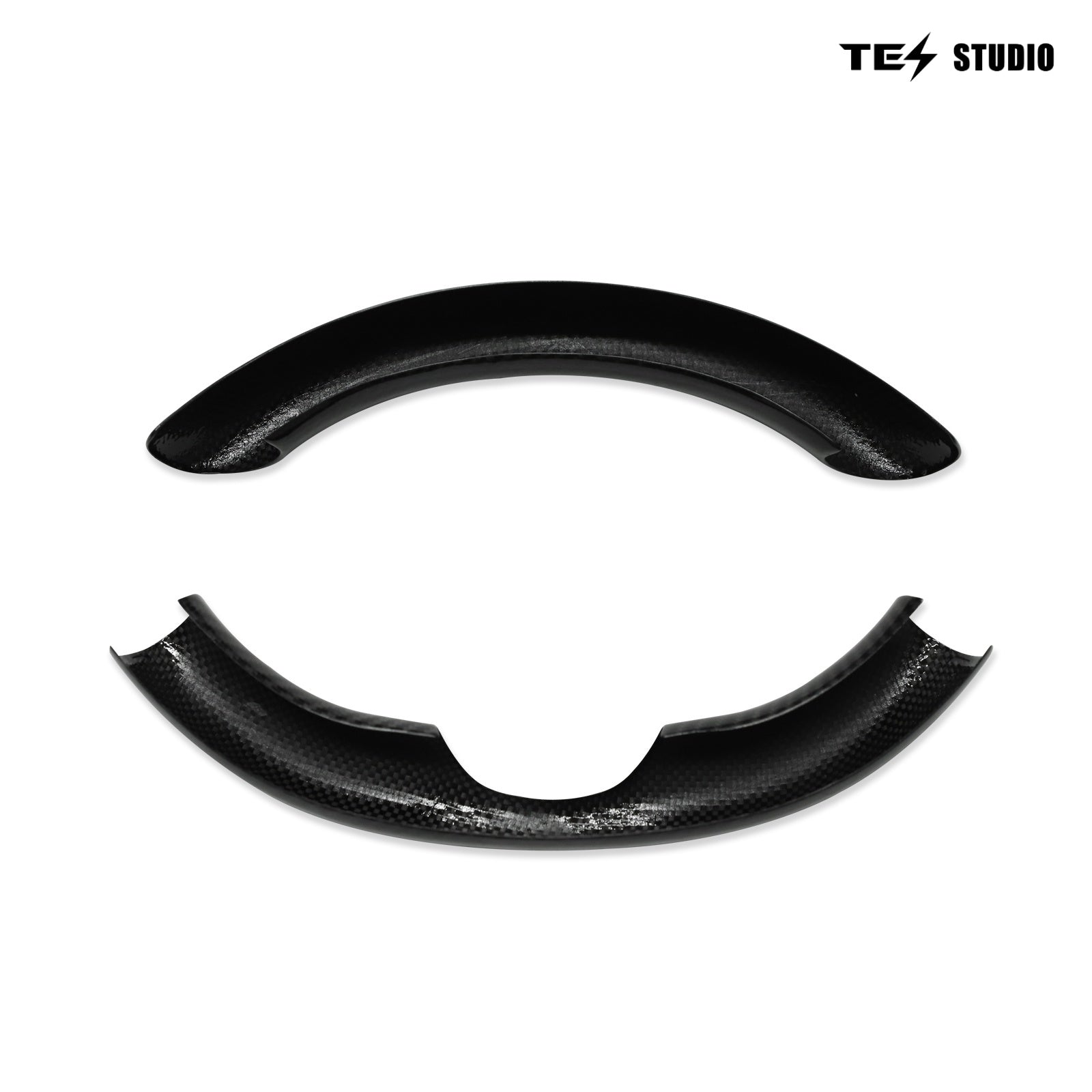 Tesla Model 3/Y Steering Wheel Covers Model 3/Y Upper/Lower Parts Steering Wheel Accessories Tesstudio® (2pcs )