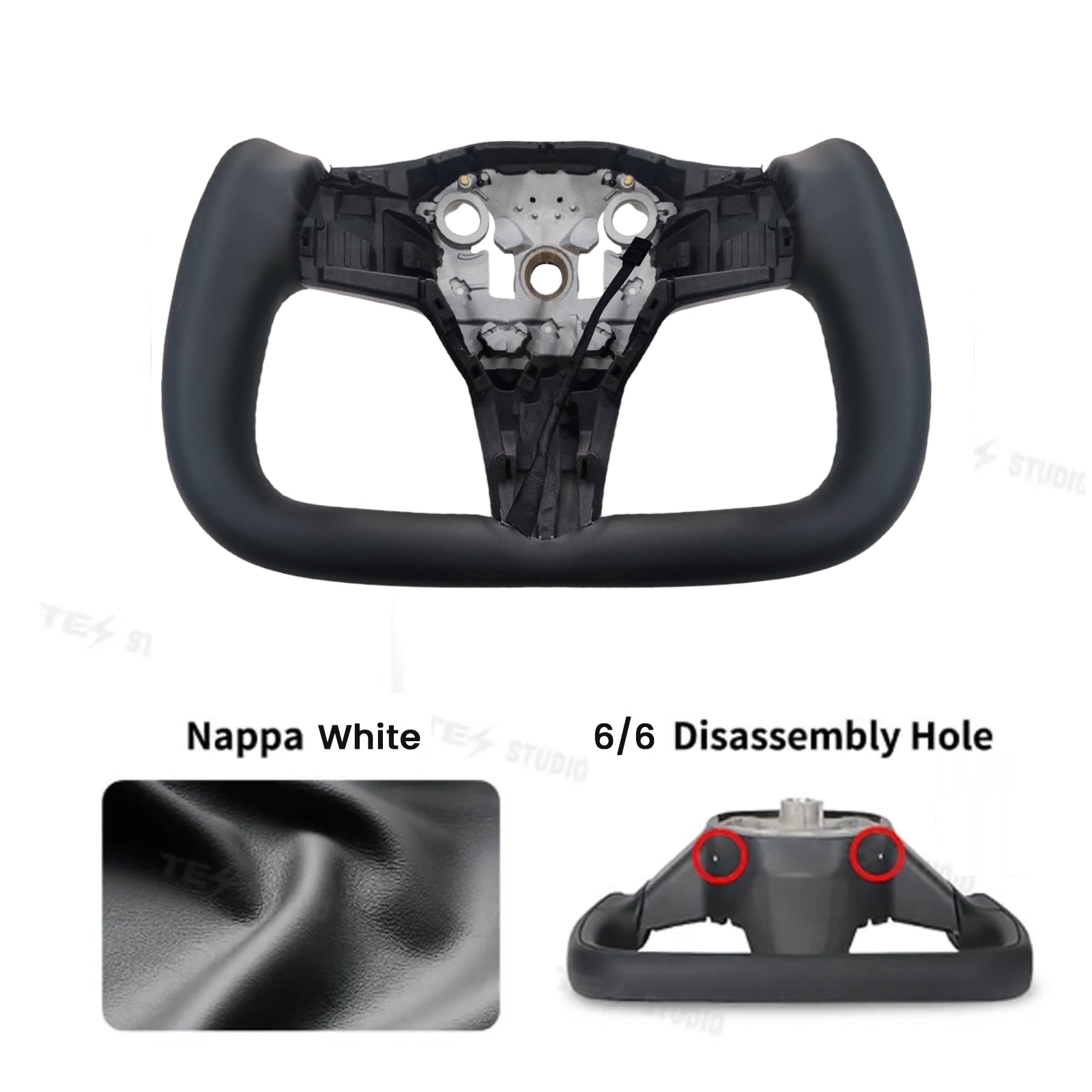 Tesla Model 3Y Steering Wheel Real Carbon Fiber Yoke Steering Wheel Tesstudio®