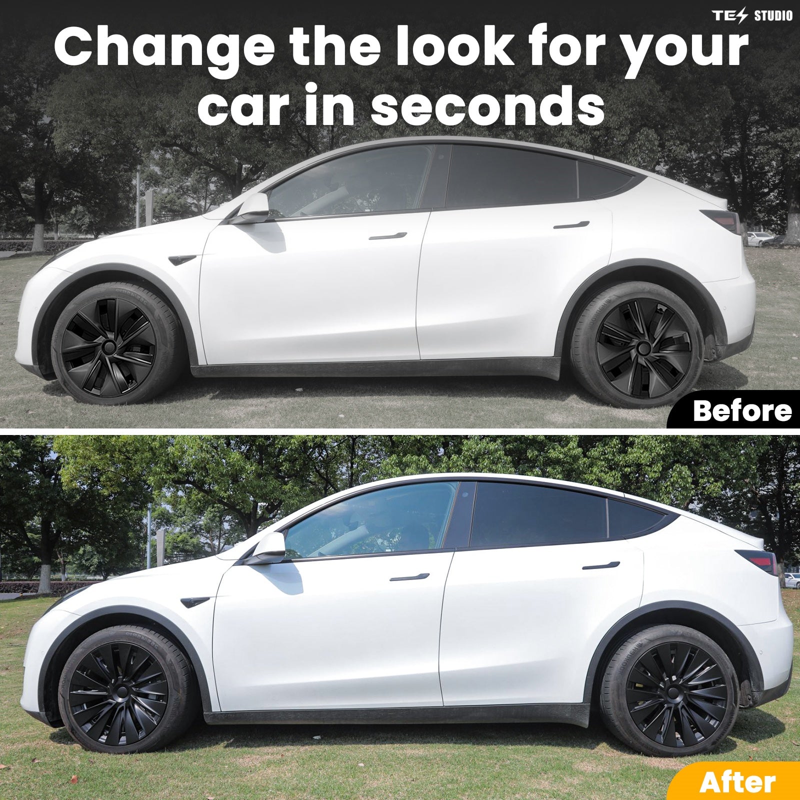 Tesla Model Y Hub Caps 19'' X Styel Wheel Cover Tesla Model Y Tire Accessories Model Y Exterior Accessories Tesstudio®