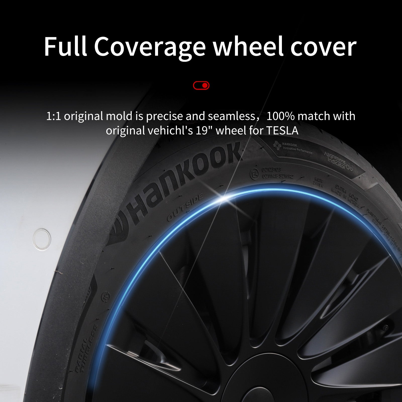 Tesla Model Y Wheels Hub Caps 19'' Cyclone Style Wheel Cover Tesla Model Y Wheel Covers Tesla Accessories Tesstudio®