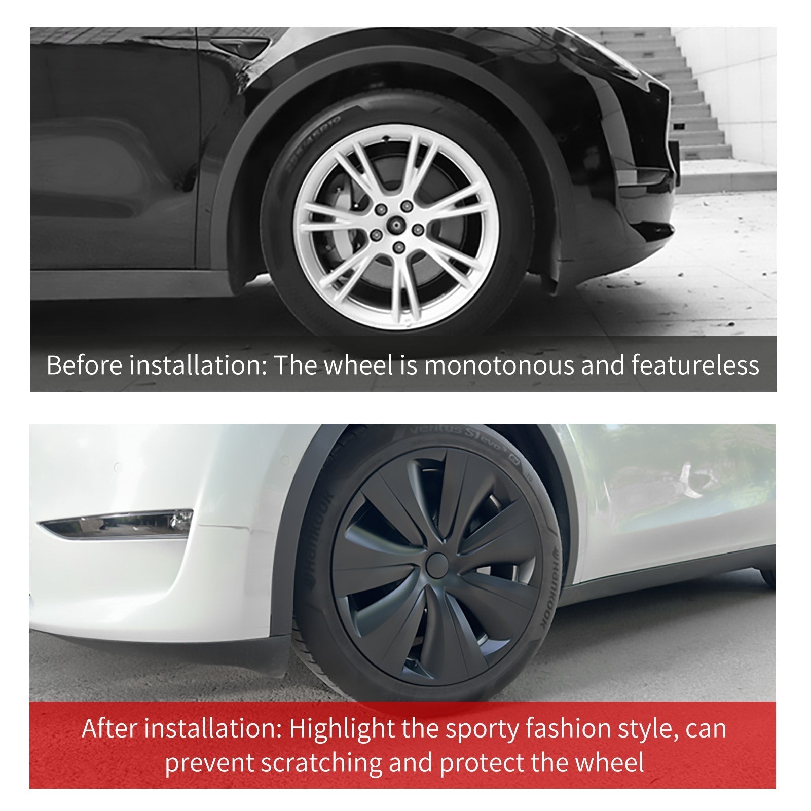 Tesla Model Y Hub Caps 19'' Hurricane Style Wheel Cover Tesla Accessories Model Y Rims Wheel Hub Cap Tesstudio®