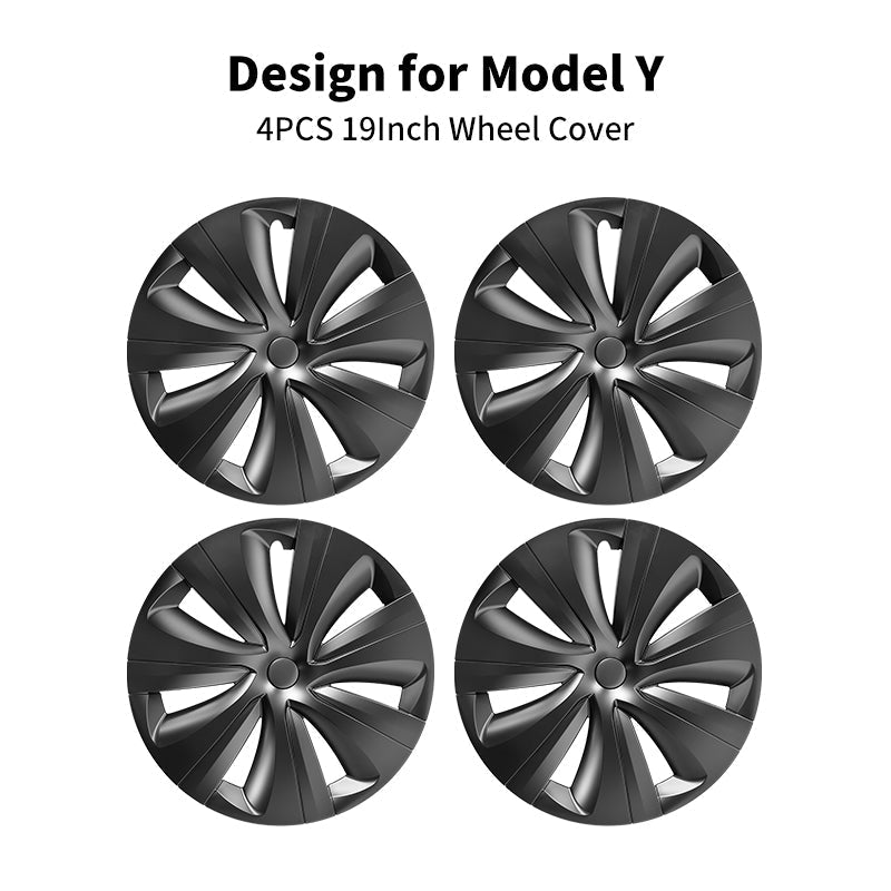 Tesla Model Y Hub Caps 19'' Hurricane Style Wheel Cover Tesla Accessories Model Y Rims Wheel Hub Cap Tesstudio®